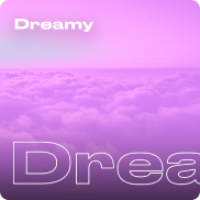 Illustration of dreamy music widged